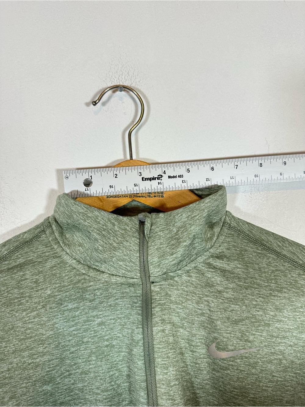 Nike Running Dri-FIT Track Top 1/4 Zip Size M Sage Green Athletic Sportswear - Picture 9 of 11